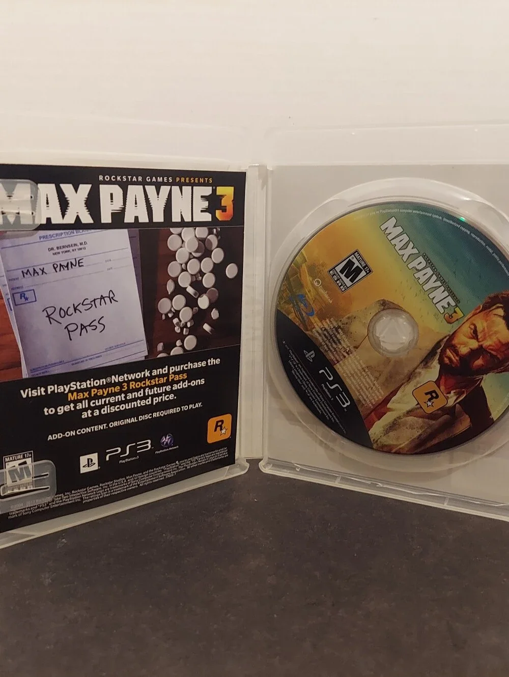 Max Payne 3 for PlayStation 3 Rockstar Max Payne 3 PS3 Complete with manual cib